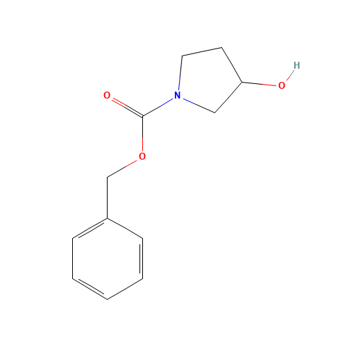 3-HYDROXY-1-N-CBZ-PYRROLIDINE (CAS: 95656-88-5) - Chemical Structure and Molecular Formula 