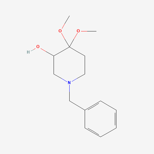 1-BENZYL-3-HYDROXY-4-DIMETHOXY-PIPERIDINE (CAS: 83763-31-9) - Chemical Structure and Molecular Formula 