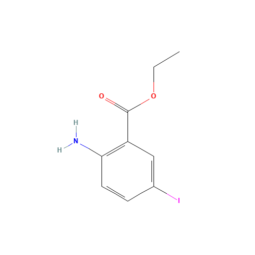 Ethyl 2-amino-5-iodobenzoate (CAS: 268568-11-2) - Chemical Structure and Molecular Formula 