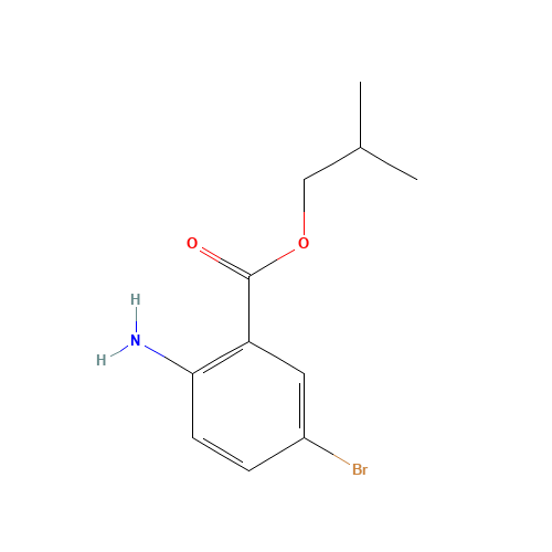 isobutyl 2-amino-5-bromobenzoate (CAS: 1131587-70-6) - Chemical Structure and Molecular Formula 