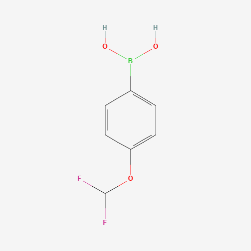 Boronic acid,[4-(difluoromethoxy)phenyl]-(9CI) (CAS: 688810-12-0) - Chemical Structure and Molecular Formula 