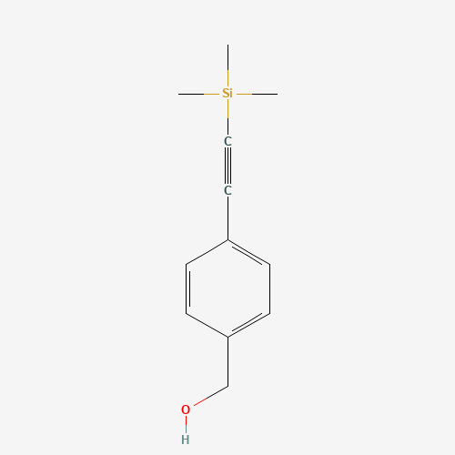 4-(TRIMETHYLSILYLETHYNYL)BENZYL ALCOHOL (CAS: 275386-60-2) - Chemical Structure and Molecular Formula 