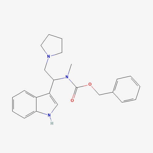1-PYRROLIDIN-2-(N-CBZ-N-METHYL)AMINO-2-(3'-INDOLE)ETHANE (CAS: 886363-10-6) - Chemical Structure and Molecular Formula 