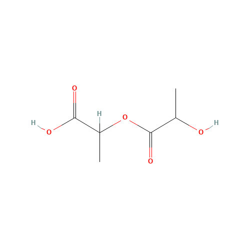 2-(2-hydroxy-1-oxopropoxy)propionic acid (CAS: 617-57-2) - Chemical Structure and Molecular Formula 
