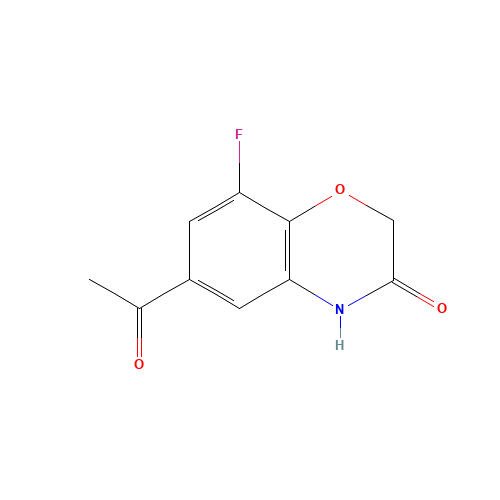6-acetyl-8-fluoro-2H-benzo[b][1,4]oxazin-3(4H)-one (CAS: 943994-30-7) - Chemical Structure and Molecular Formula 