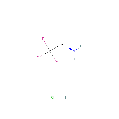 (S)-1,1,1-TRIFLUOROISOPROPYLAMINE HYDROCHLORIDE (CAS: 125353-44-8) - Chemical Structure and Molecular Formula 