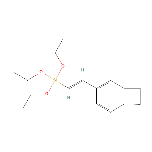 4-[2-(Triethoxysilyl)vinyl]benzocyclobutene (CAS: 124389-79-3) - Chemical Structure and Molecular Formula 