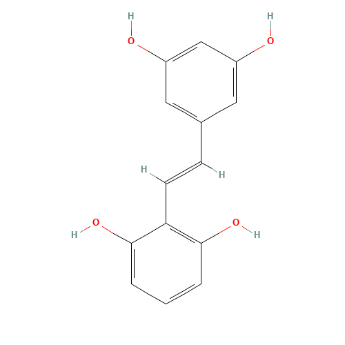 2-[(1E)-2-(3,5-Dihydroxyphenyl)ethenyl]-1,3-benzenediol (CAS: 86361-55-9) - Chemical Structure and Molecular Formula 