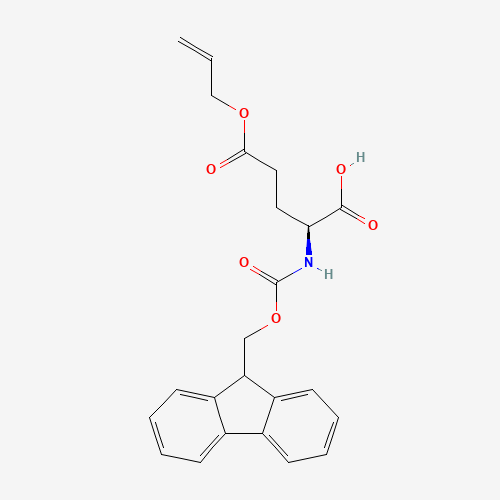 FMOC-GLU(OALL)-OH (CAS: 133464-46-7) - Chemical Structure and Molecular Formula 