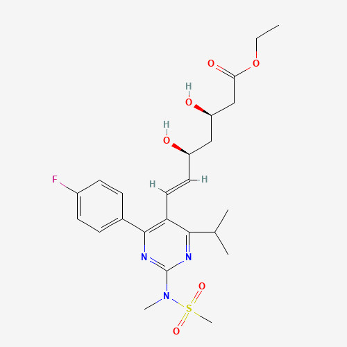 Rosuvastatin ethyl ester (CAS: 851443-04-4) - Chemical Structure and Molecular Formula 