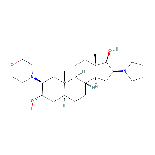 (2b,3a,5a,16b,17b)-2-(4-Morpholinyl)-16-(1-pyrrolidinyl)androstane-3,17-diol (CAS: 119302-20-4) - Related Chemical Product