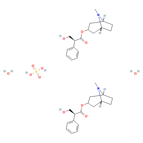HYOSCYAMINE SULFATE (CAS: 6835-16-1) - Chemical Structure and Molecular Formula 