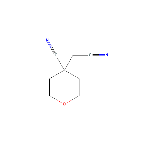 4-(cyanomethyl)-tetrahydro-2H-pyran-4-carbonitrile (CAS: 194862-82-3) - Chemical Structure and Molecular Formula 