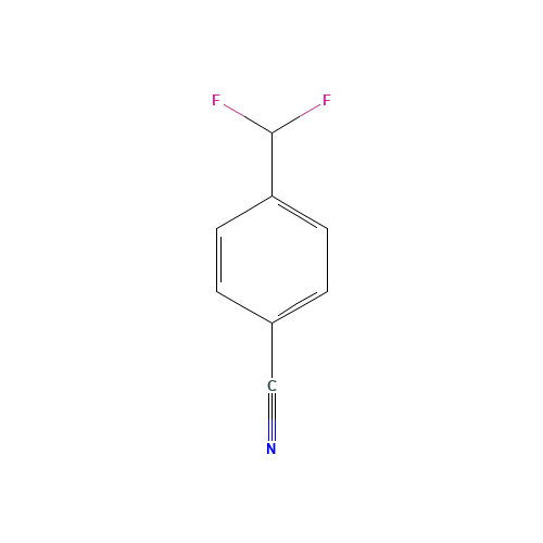 4-(DIFLUOROMETHOXY)BENZONITRILE (CAS: 55805-10-2) - Chemical Structure and Molecular Formula 