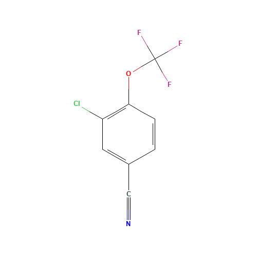 3-Chloro-4-(trifluoromethoxy)benzonitrile (CAS: 129604-26-8) - Chemical Structure and Molecular Formula 
