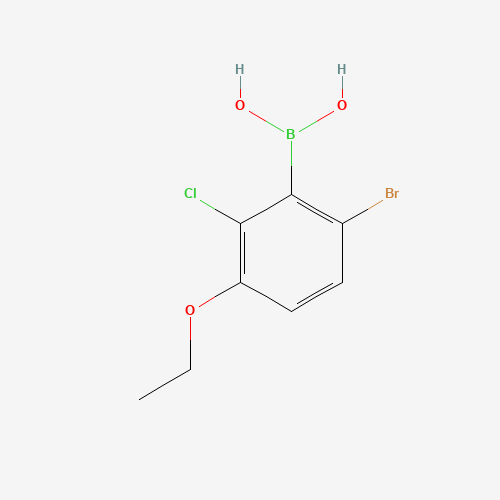6-Bromo-2-chloro-3-ethoxyphenylboronic acid (CAS: 957121-15-2) - Chemical Structure and Molecular Formula 