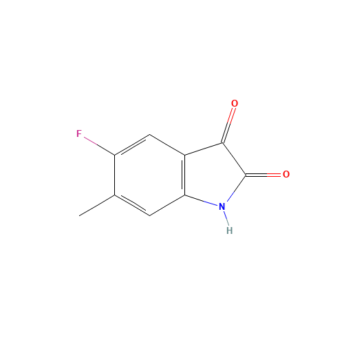 5-Fluoro-6-Methyl Isatin (CAS: 749240-54-8) - Chemical Structure and Molecular Formula 