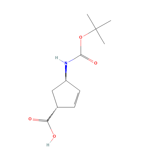 (1R,4R)-4-(tert-butoxycarbonylamino)cyclopent-2-enecarboxylic  acid (CAS: 298716-03-7) - Related Chemical Product