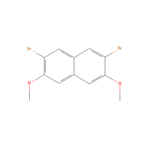 2,7-DIBROMO-3,6-DIMETHOXYNAPHTHALENE (CAS: 105404-89-5) - Chemical Structure and Molecular Formula 