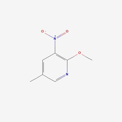2-Methoxy-3-Nitro-5-Picoline (CAS: 33252-62-9) - Chemical Structure and Molecular Formula 