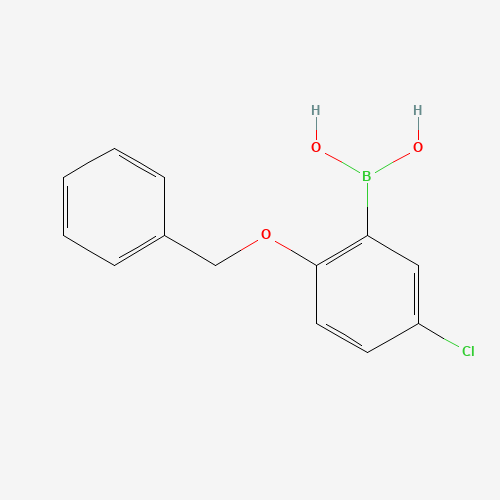 2-BENZYLOXY-5-CHLOROPHENYLBORONIC ACID (CAS: 612832-83-4) - Chemical Structure and Molecular Formula 