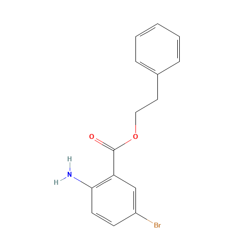 phenethyl 2-amino-5-bromobenzoate (CAS: 1131587-62-6) - Chemical Structure and Molecular Formula 