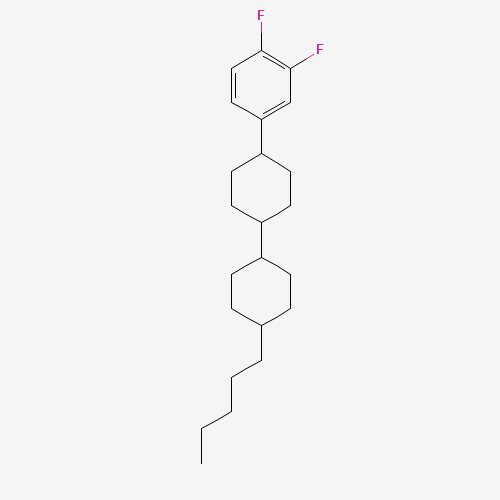 TRANS,TRANS-4-(3,4-DIFLUOROPHENYL)-4''-PENTYLBICYCLOHEXYL (CAS: 118164-51-5) - Chemical Structure and Molecular Formula 