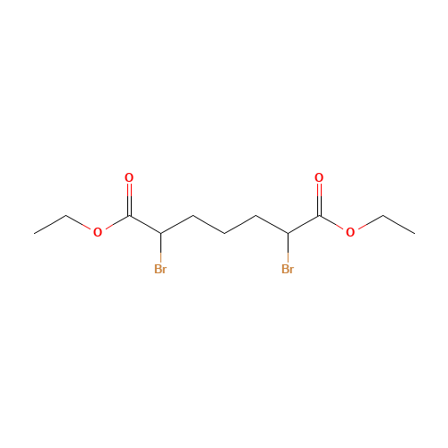 Diethyl 2,6-dibromoheptanedioate (CAS: 868-68-8) - Chemical Structure and Molecular Formula 