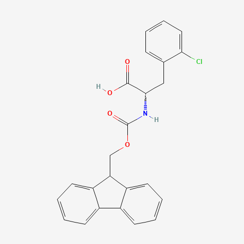 FMOC-L-2-Chlorophe (CAS: 198560-41-7) - Chemical Structure and Molecular Formula 