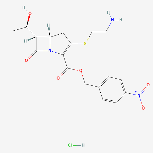 (5R,6S)-4-Nitrobenzyl-3-[(2-aminoethyl)thio]-6-[(1R)-1-hydroxyethyl]-1-azabicyclo[3.2.0]hept-2-ene-7-one-2-carboxylate hydrochloride (CAS: 442847-69-0) - Related Chemical Product