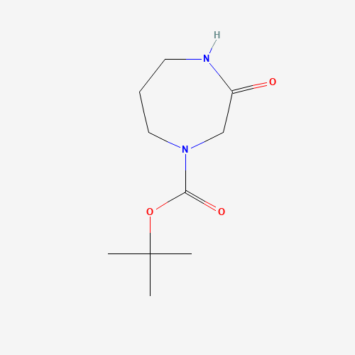 1-Boc-3-Oxo-1,4-diazepane (CAS: 179686-38-5) - Chemical Structure and Molecular Formula 