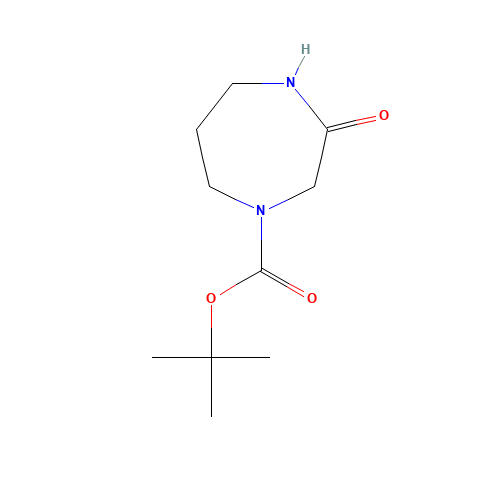1-Boc-3-Oxo-1,4-diazepane (CAS: 179686-38-5) - Chemical Structure and Molecular Formula 