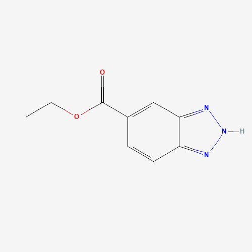 1H-Benzotriazole-5-carboxylic acid ethyl ester (CAS: 73605-91-1) - Chemical Structure and Molecular Formula 