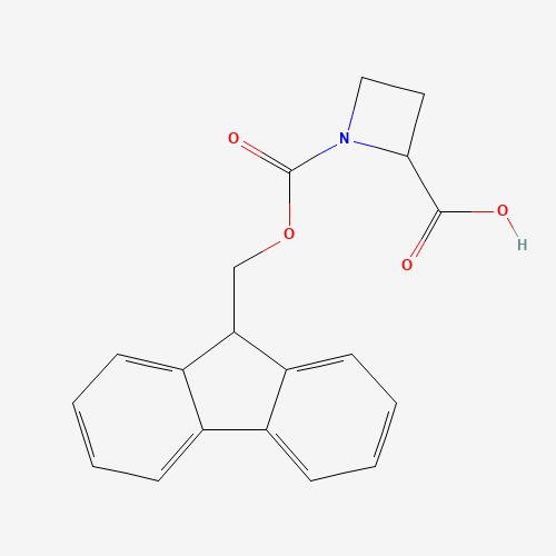 Fmoc-L-Azetidine-2-carboxylic acid (CAS: 136552-16-4) - Chemical Structure and Molecular Formula 