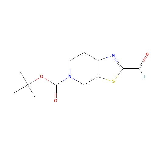 tert-butyl 2-formyl-6,7-dihydrothiazolo[5,4-c]pyridine-5(4H)-carboxylate (CAS: 365996-10-7) - Chemical Structure and Molecular Formula 