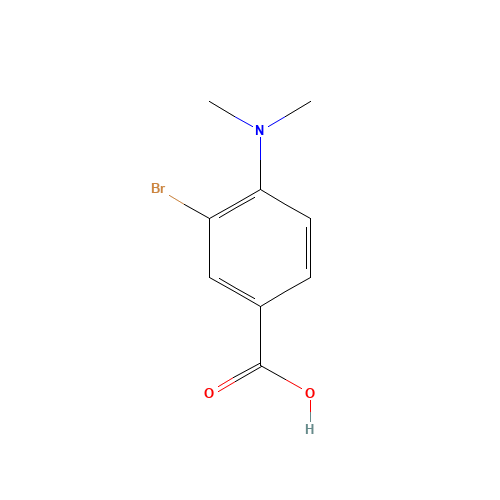 3-bromo-4-(dimethylamino)benzoic acid (CAS: 220844-83-7) - Chemical Structure and Molecular Formula 