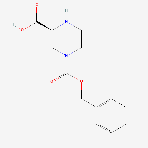 (R)-PIPERAZINE-1,3-DICARBOXYLIC ACID 1-BENZYL ESTER (CAS: 138812-69-8) - Chemical Structure and Molecular Formula 