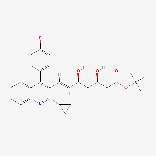 Tert-buthyl Pitavastatin (CAS: 586966-54-3) - Chemical Structure and Molecular Formula 