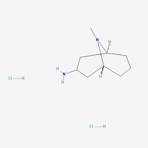 Endo-3-amine-9-methyl-9-azabicyclo[3,3,1]nonane dihydrochloride (CAS: 135906-03-5) - Chemical Structure and Molecular Formula 