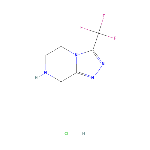 3-(Trifluoromethyl)-5,6,7,8-tetrahydro-[1,2,4]triazolo[4,3-a]pyrazine hydrochloride (CAS: 762240-92-6) - Related Chemical Product
