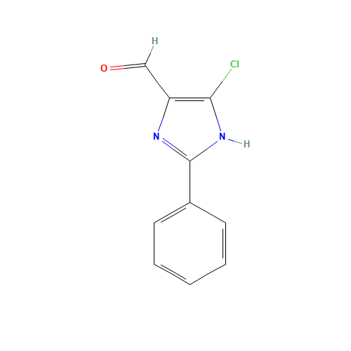 5-Chloro-2-phenyl-3H-imidazole-4-carbaldehyde (CAS: 60367-52-4) - Chemical Structure and Molecular Formula 