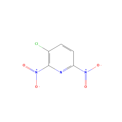 2,6-DINITRO-3-CHLOROPYRIDINE (CAS: 101079-67-8) - Chemical Structure and Molecular Formula 