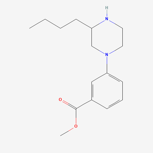 methyl 3-(3-butylpiperazin-1-yl)benzoate (CAS: 1131622-71-3) - Chemical Structure and Molecular Formula 
