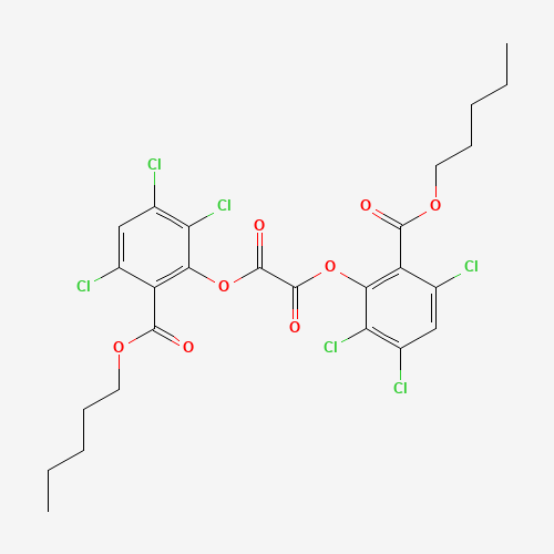 Bis(2-carbopentyloxy-3,5,6-trichlorophenyl) oxalate (CAS: 75203-51-9) - Chemical Structure and Molecular Formula 