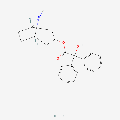 Tropine benzylate HCI (CAS: 1674-94-8) - Chemical Structure and Molecular Formula 