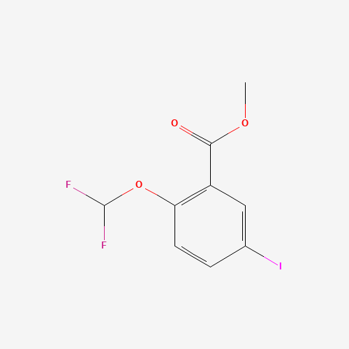 methyl 2-(difluoromethoxy)-5-iodobenzoate (CAS: 1131587-22-8) - Chemical Structure and Molecular Formula 