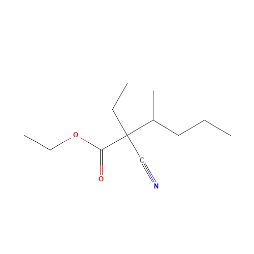 Ethyl 1-methylbutyl cyanoacetate (CAS: 100453-11-0) - Chemical Structure and Molecular Formula 