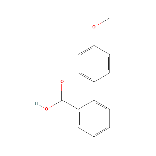 4'-METHOXY-BIPHENYL-2-CARBOXYLIC ACID (CAS: 18110-71-9) - Chemical Structure and Molecular Formula 