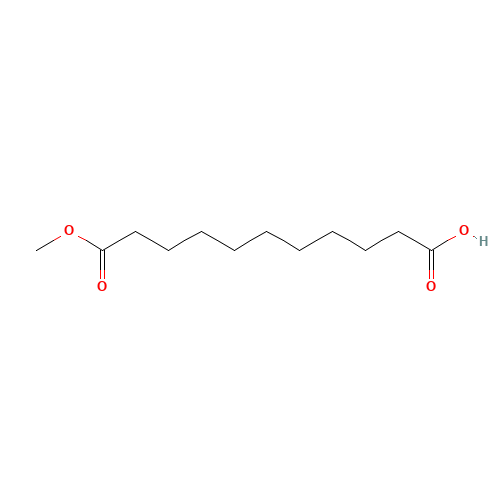 Methylhydrogenhendecanedioate (CAS: 3927-60-4) - Chemical Structure and Molecular Formula 