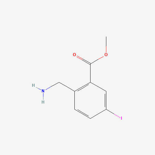 methyl 2-(aminomethyl)-5-iodobenzoate (CAS: 1131587-34-2) - Chemical Structure and Molecular Formula 